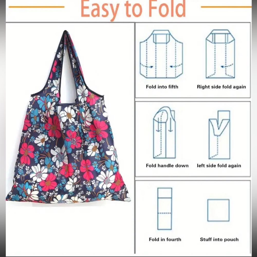 Floral Reusable Shopping Bag New